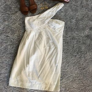 BCBGeneration eyelet on-shoulder dress